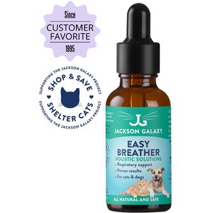 Jackson Galaxy Solutions Solutions Easy Breather Homeopathic Medicine for Respiratory Infections for Cats & Dogs, 2-oz
