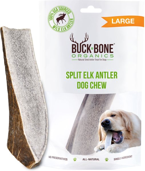 Buck Bone Organics Split Elk Antler Dog Chews, 6 - 7 in slide 1 of 8