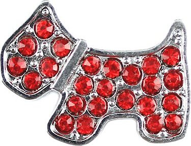 Parisian Pet 10mm Slider Rhinestone Dog Collar Charm, Red slide 1 of 4