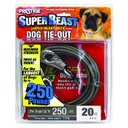Boss Pet Prestige Dog Tie-Out, Super Beast, Black, 20-ft