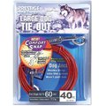 Boss Pet Prestige Dog Tie-Out with Spring, Large, Red, 40-ft