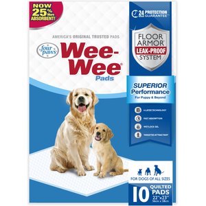 Wee-Wee Absorbent Dog Pee Pads, 22 x 23-in, 10 count, Unscented