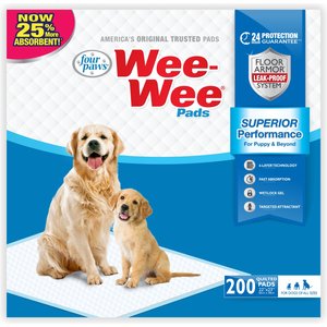 Wee-Wee Absorbent Dog Pee Pads, 22 x 23-in, 200 count, Unscented