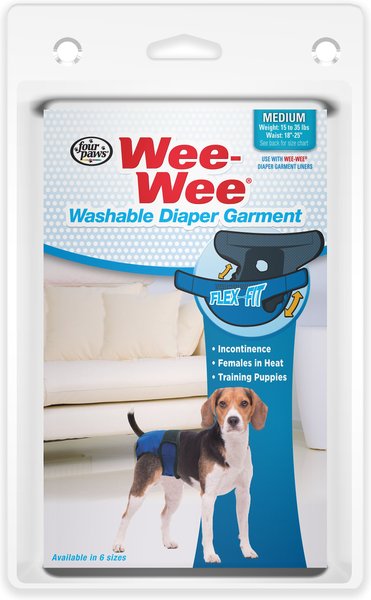 WEE-WEE Washable Dog Diaper Garment, Medium 