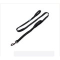 Max and Neo Dog Gear Nylon Reflective Double Dog Leash, Black, 6-ft long, 1-in wide