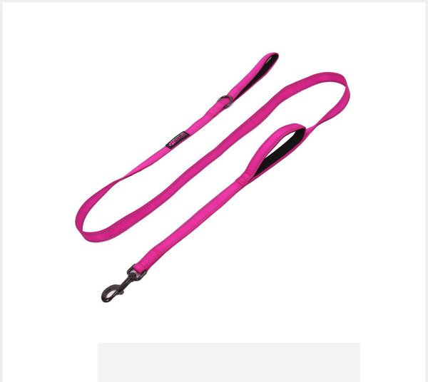 Max and Neo Dog Gear Nylon Reflective Double Dog Leash, Pink, 6-ft long, 1-in wide slide 1 of 9