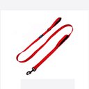 Max and Neo Dog Gear Nylon Reflective Double Dog Leash, Red, 6-ft long, 1-in wide