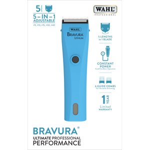 Wahl Bravura Lithium Ion Cordless Dog & Cat Clipper Kit, Turquoise