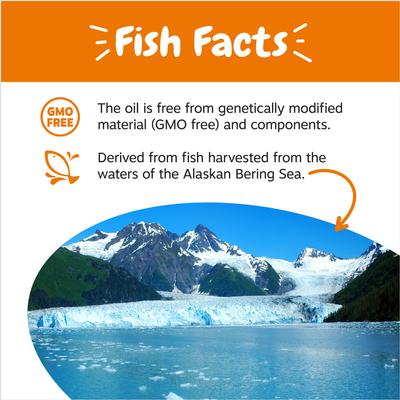 Show full view: Zesty Paws Wild Alaskan Pollock+Salmon Oil Liquid Skin & Coat Supplement for Dogs & Cats, 8.5-oz bottle slide 5 of 11