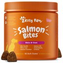 Zesty Paws Salmon Bites Salmon Flavored Soft Chews Skin & Coat Salmon Oil Supplement for Dogs, 90 count