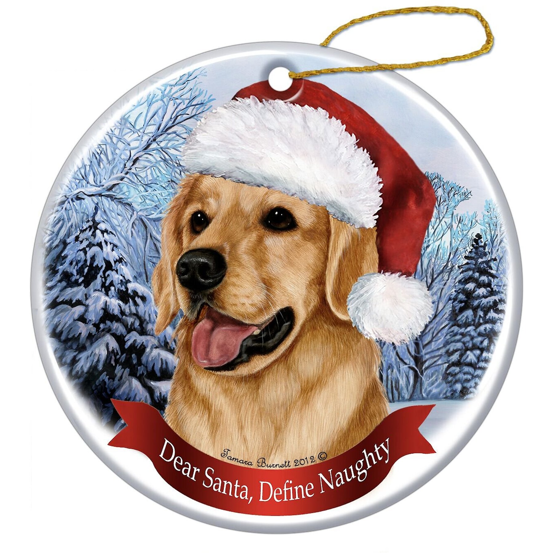 Pet Gifts USA Howliday Dog Breed Ornament, Golden Retriever