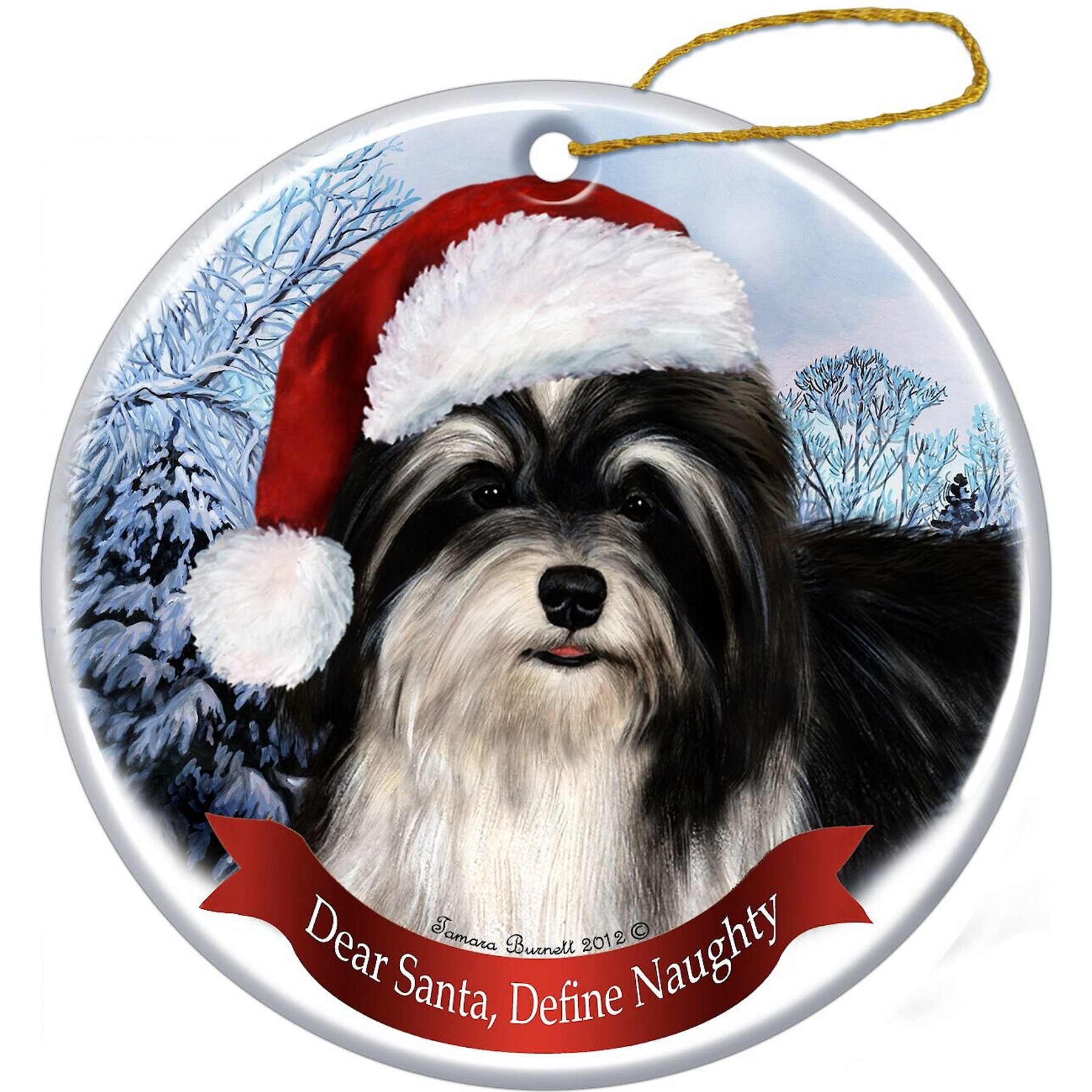 Pet Gifts USA Howliday Dog Breed Ornament, Havanese