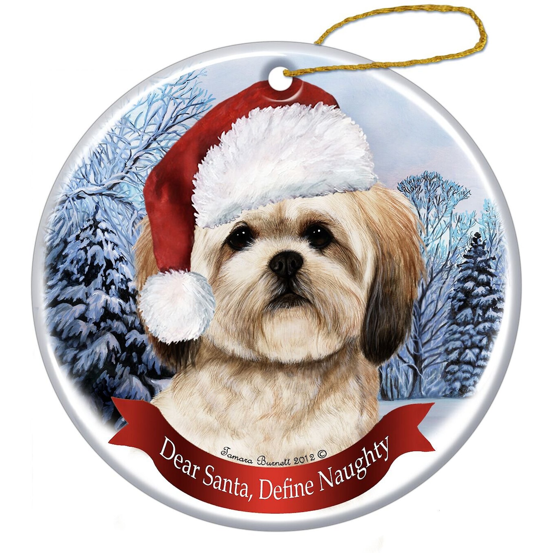 Pet Gifts USA Howliday Dog Breed Ornament, Lhasa Apso