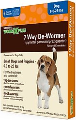 Sentry HC WormX Plus 7 Way Dewormer for Hookworms, Roundworm & Tapeworms for Small Breed Dogs, 6 count