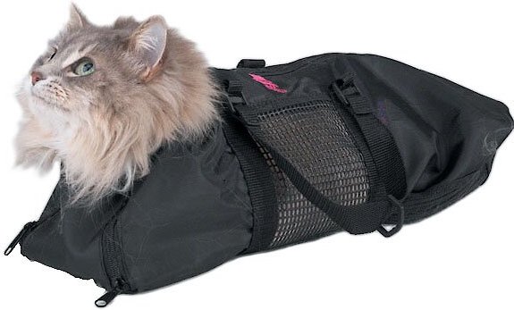 Cat-in-the-Bag Cozy Comfort Carrier - Small Red Cat Carrier Bag and Cat  Restraint Bag for Grooming, Vet Visits, Medication Administration, Dental