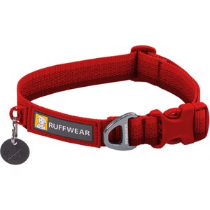 Ruffwear Front Range Polyester Dog Collar, Red Canyon, 11 to 14-in neck, 0.75-in wide