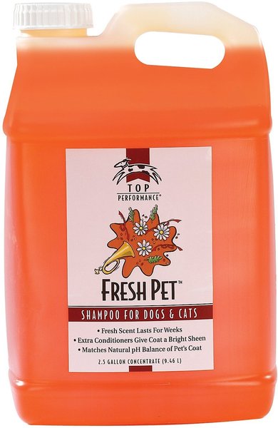 Top Performance Fresh Pet Shampoo for Dogs & Cats, Fresh Scent, 2.5-gallon concentrate bottle slide 1 of 4