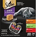 Sheba Perfect Portions Grain-Free Multipack Savory Chicken, Roasted Turkey & Tender Beef Pate Adult W...