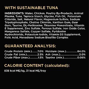 Sheba Perfect Portions Grain-Free Gourmet Salmon, Sustainable Tuna & Delicate Whitefish & Tuna Cuts in Gravy Variety Pack Adult Wet Cat Food Trays, 2.6-oz, case of 24 twin-packs