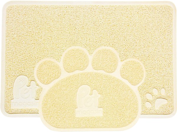 Paws and Bones Water Trapper Dog Placemat | Bluestone | Size 2' x 3' | Recycled Materials