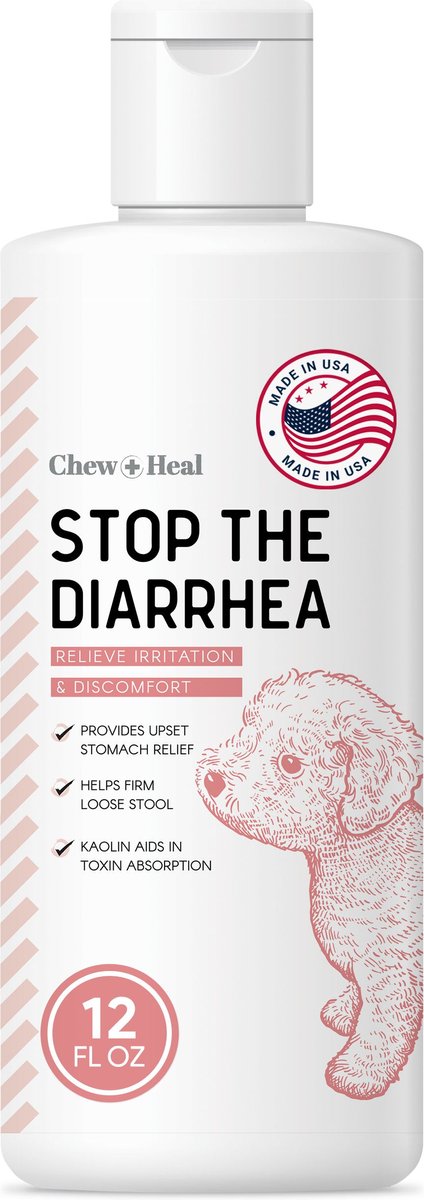 Chew + Heal Stop The Diarrhea Liquid Digestive Aid for Dogs