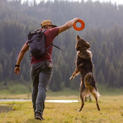 Show full view: Ruffwear Hydro Plane Dog Toy, Campfire Orange, Medium slide 4 of 4