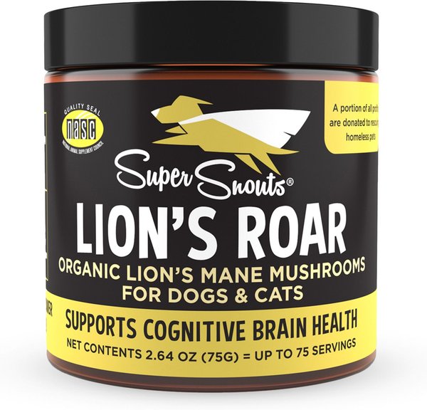 Super Snouts Lion's Roar Powder Brain & Nervous System Supplement for Dogs & Cats, 2.64-oz jar