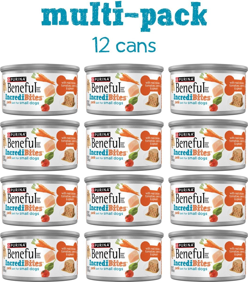 Purina Beneful IncrediBites Pate with Real Chicken Recipe Small Breed Wet Dog Food