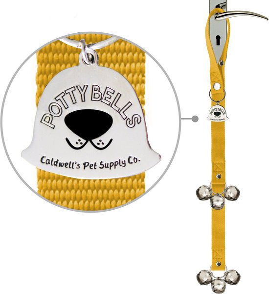 Caldwell's Potty Bells Original Dog Doorbell, Yellow slide 1 of 8