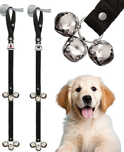 Caldwell's Potty Bells Original Dog Doorbell, Black, 2 count