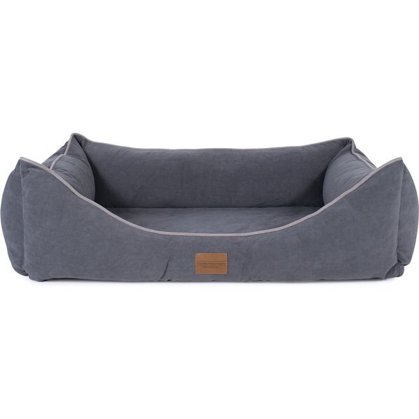 Carolina Pet Microfiber Low Profile Kuddler Memory Foam Orthopedic Bolster Dog Bed with Removable Cover