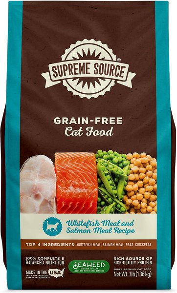 Supreme Source Whitefish Meal & Salmon Meal Grain-Free Dry Cat Food, 3-lb bag slide 1 of 11