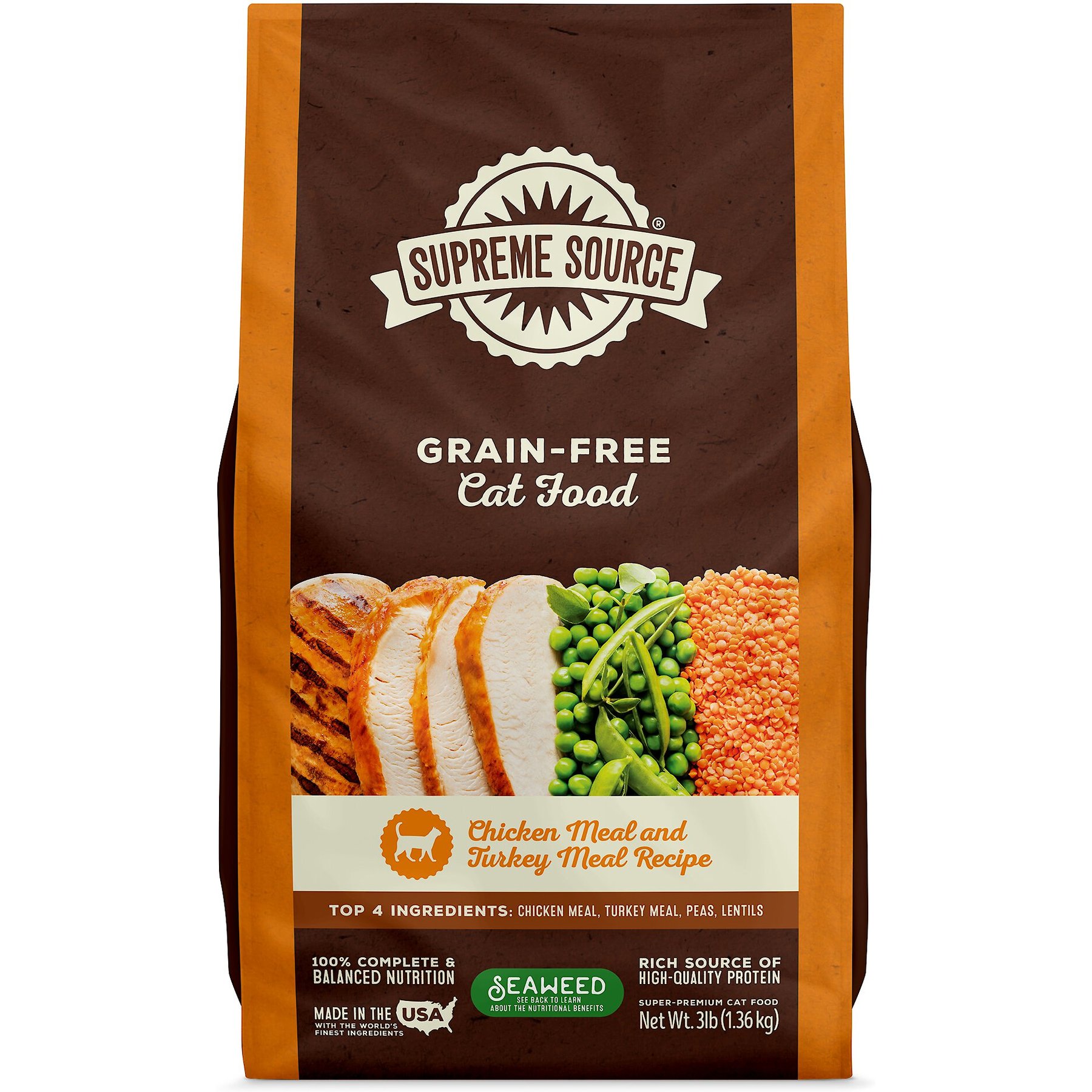 SUPREME SOURCE Chicken Meal Turkey Meal Grain Free Dry Cat Food