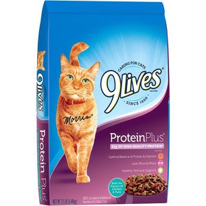 9 Lives Protein Plus with Chicken & Tuna Flavors Dry Cat Food, 12-lb bag