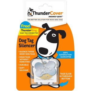 ThunderCover Mini Dog Tag Silencer, Clear