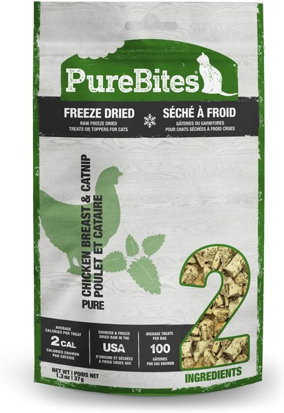 PureBites Chicken Breast & Catnip Freeze-Dried Cat Treats, 1.3-oz bag slide 1 of 8