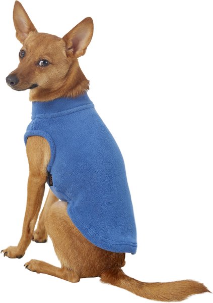 GOOBY Stretch Fleece Dog & Cat Vest, Steele Blue, Medium - Chewy.com