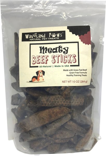 Waveland Paws Beef Meaty Sticks Dog Treats, 10-oz jar slide 1 of 7