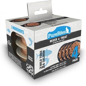 PureBites Mixers 100% Wild Skipjack Tuna & Alaskan Salmon Variety Pack Cat Food Trays, 1.76-oz, case of 4