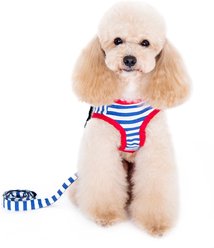 Alfie Pet Vince Sailor Polyester Back Clip Dog Harness & Leash, Large: 19 to 20.5-in chest