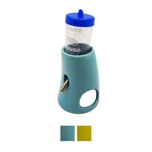 Alfie Pet Small Animal 2-in-1 Water Bottle with Ceramic Hut, Blue