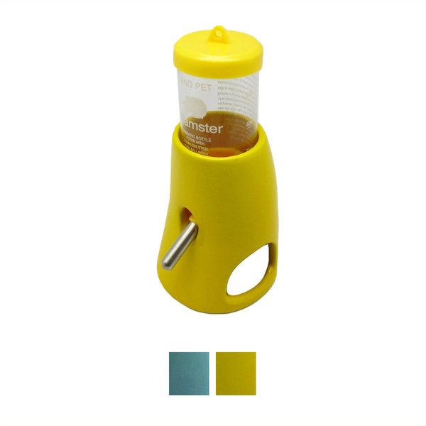 Alfie Pet Small Animal 2-in-1 Water Bottle with Ceramic Hut, Yellow slide 1 of 8