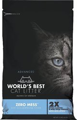 World's Best Zero Mess Unscented Clumping Corn Cat Litter, 12-lb bag