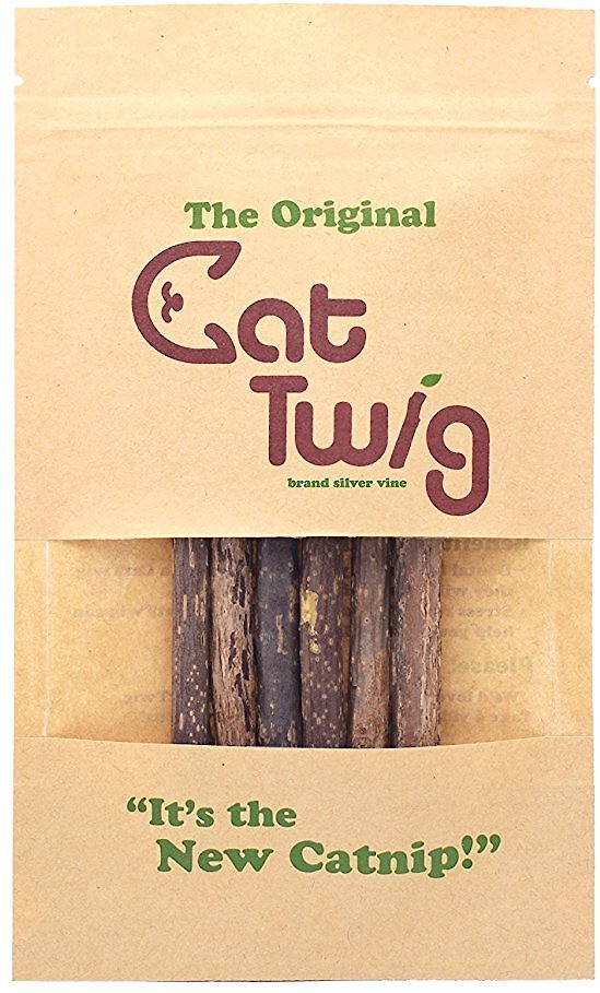 Zuoao Catnip Sticks Natural Silver Vine Cat Chew Toy 6-pieces in Pack Cat Catnip Toys 