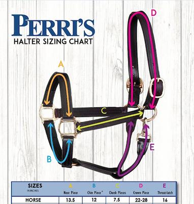 Show full view: Perri's Leather 1-in Turnout Horse Halter, Havana slide 3 of 5