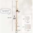 "Coziwow Floor to Ceiling Adjustable Height Cat Tree Tower, 98-114in, Yellow"