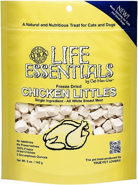 Cat-Man-Doo Life Essentials Chicken Littles Freeze-Dried Cat & Dog Treats, 5-oz bag slide 1 of 7