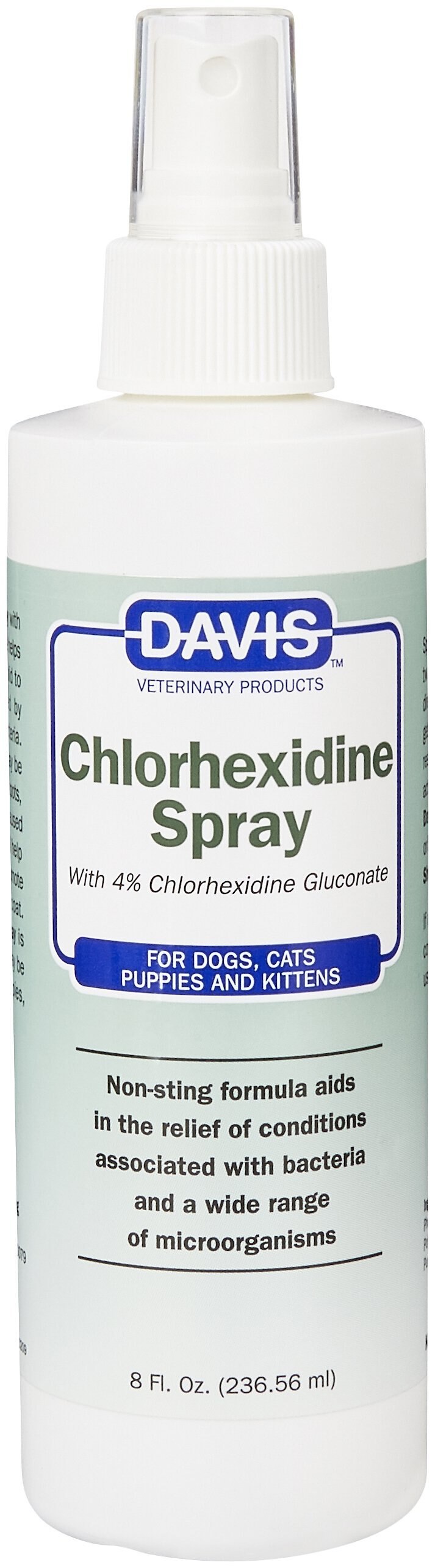 DAVIS Chlorhexidine Dog & Cat Spray, 8oz bottle Customer Questions