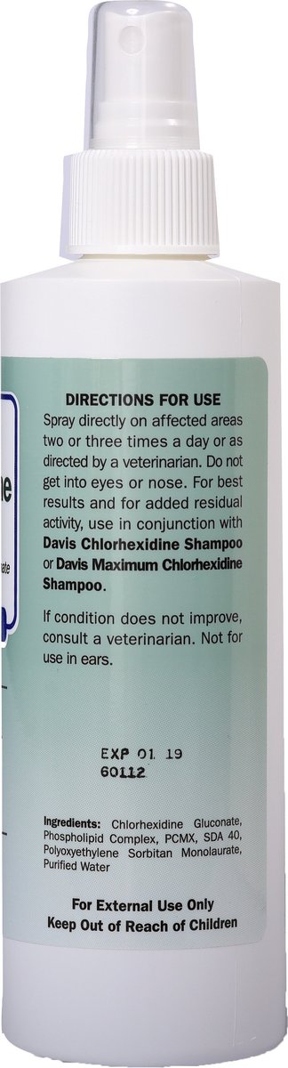 DAVIS Chlorhexidine Dog & Cat Spray, 8-oz bottle - Chewy.com