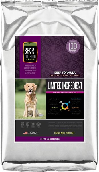 Sport Dog Food Elite Limited Ingredient Diet Beef Formula Grain Free Pea Free Dry Dog Food